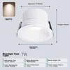 Nvc LED ugradna lampa, 7W, Bela