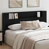 vidaXL vidaXL Vzglavje Črna Orehovina 180 x 17 x 104,5 cm Konstruiran les, (5000109165)