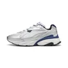 PUMA Fade Sneakers Unisex, Shoes, Silver/White/Blue Jewel, 44