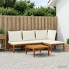 vidaXL 5 pcs Masivno akacijevo les in vrv Naravna