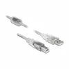 DELOCK Kabel USB A-B 1m Delock dvojno oklopljen transparent 83892