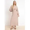 Trendyol Modest Ženska haljina Tctss25Eb00110, Bež