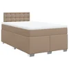 Vidaxl Box spring postelja z vzmetnico kapučino 120x190cm umetno usnje