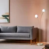Aberto Design Podna lampa Rose 2 Li, 165 cm, E27, Zlatne boje