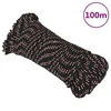 Vidaxl vidaXL Jadralna vrv, črna, 4 mm, 100 m, polipropilen