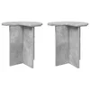 Bocni stol 2 pcs Betonska siva O 39 x 38 cm Konstruirano drvo