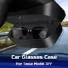 Car Glasses Holder Sunglasses Case Storage Box for Tesla Model 3 Y 2020-2022