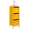 Visoka komoda boja senfa 39x35x103,5 cm čelična