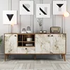 Wallity Komoda Napoli 180x81x35cm Beli mermer-Bež