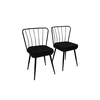Hanah Home Set 2 trpezarijske stolice Crni