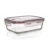 Banquet Pravokotni kozarec 0,55l 17,5x13x5,5cm steklo + pokrov iz PP