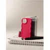Sinsay - Jednobojna futrola za iPhone 15 sa talasastim ivicama - roze