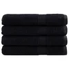 Vidaxl Premium brisače SOLUND 4 kos črna 100x200 cm 600 gsm