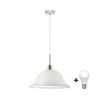 LED luster na sajli 1xE27/60W/230V bela/prozirna