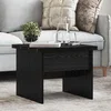 vidaXL Klubska miza Črna Orehovina 55 x 54,5 x 45 cm Inženirski les