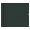 Vidaxl Balkonsko platno temno zeleno 75x500 cm oksford blago