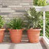 Saksije za biljke 6 pcs Crvena cigla O 39 x 32 cm Plastika