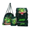 ABC123 TORBA ŠOLSKA 4-DELNI SET LED DINO
