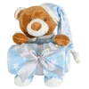 Cangaroo Baby ćebe 90-75cm sa plišanom igračkom addie bear blue ( CAN1671 )