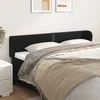 Uzglavlje s ušima crno 183x23x78/88 cm od umjetne kože