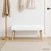 Bench z kanalnim oblazinjenjem Bela 110 x 40 x 46 cm Blago