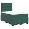 Vidaxl Box spring postelja z vzmetnico temno zelena 120x200 cm žamet