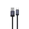 USB / USB-C kabel Gracious, 2.1A, 2m, črn, Devia