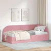 vidaXL Kotna postelja z vzglavjem Roza 80 cm x 200 cm blago