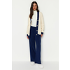Trendyol Navy Blue Striped Cardigan-Pants Knitwear Suit