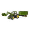 Traktor John Deere 7R 350 sa utovarivačem i tandem kip prikolicom