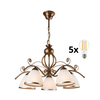 Brilagi - LED luster na lancu ANTICO 5xE27/60W/230V bronza patina