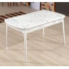 Hanah Home Trpezarijski sto na razvlačenje Carrara, 132-170 cm, Beli