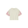 WE Fashion Majica pastelno rumena / svetlo roza