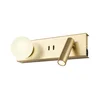 Redo 01-4661 - LED zidno svetlo NORMA LED/5W/230V + LED/3W CRI 90 USB zlatna