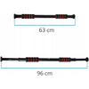NASTAVLJIVA VRATNA ŠIPKA ZA ZGIBOVE XQMAX BLACK 63–96 cm