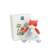 Doudou Darilni set Plišasta lisica Romarin z držalom za dudo 19 cm