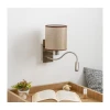 Brilagi - LED zidna svetiljka NUBILA 1xE27/25W/230V + LED/3W hrom/braon