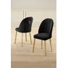 Hanah Home Set stolica Mara, 45x91x42 cm, 6 komada, Crno-zlatne boje