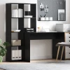Stol s policom Crni hrast 138,5 x 55 x 143 cm Konstruirano drvo