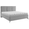 Carryhome OBLAZINJENA POSTELJA 140 cm x 200 cm , tekstil sivobež