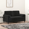 vidaXL Okrasna blazina 2 kosa črna O15x50 cm žamet