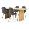 MUNKEBY D180 sto topao hrast + 4 JONSTRUP stolice asfalt
