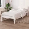 Okvir za krevet od masivne borovine bijeli 90 x 190 cm mali