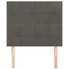 vidaXL Vzglavje postelje temno sivo 100x5x118/128 cm žametno