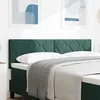 vidaXL LED glava postelje Temno zelena 144 cm Žamet