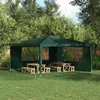 Zid šatora za zabavu 2 pcs 400 x 195 cm Zelena PE i čelik