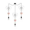 Dečiji luster na sajli TRIO 3xE27/20W/230V ružičasta/bela/siva