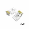 UGREEN NW120 RJ45 Konektori Cat6 50 kom Zlatni 8P8C Transparentni – (50962)