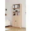 Hanah Home polica za knjige Bili5 Shelf 2 Lid, 80 cm, hrast Sonoma