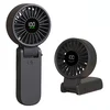 Mini ročni ventilator Techsuit A10 z LED prikazovalnikom, USB-C polnjenjem, 100 hitrostmi, 5400RPM - črn